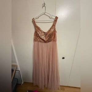 Ever Pretty Gold and Pink Sequin Gown